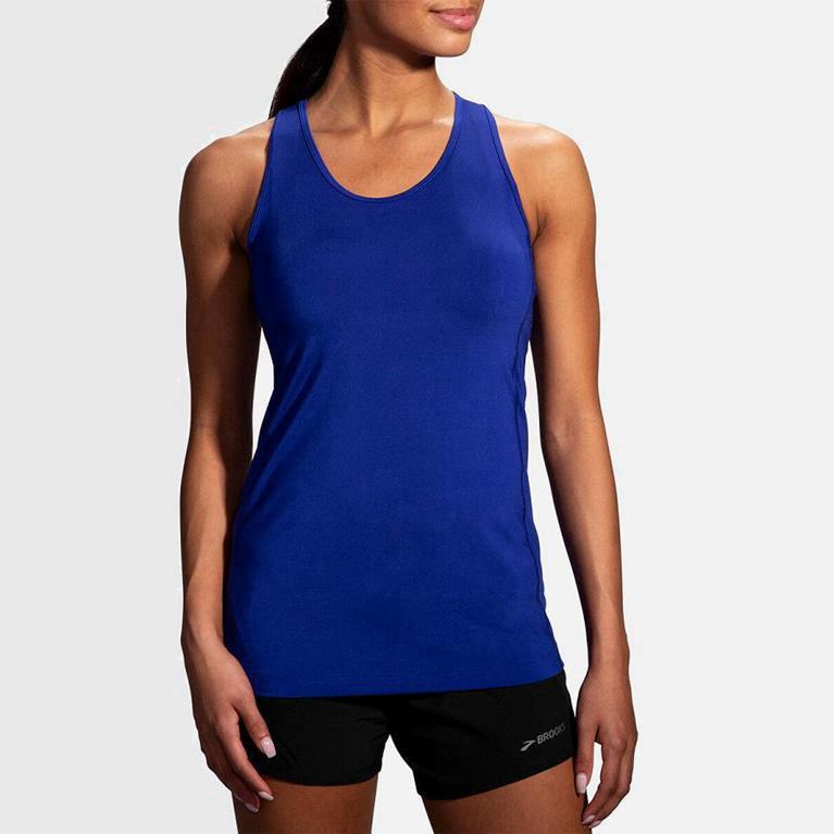 Brooks Pick-Up Womens Running Tank Top - Blue - Philippines (497568IOL)